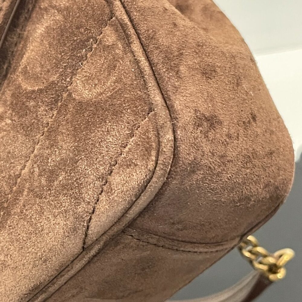 Saint Laurent Loulou Small Shoulder Bag Matelasse Suede (JB1400) - Picture 9 of 15